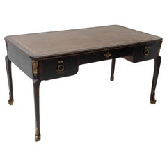 Black-Patinated Baroque Style Desk, Early 20th Century