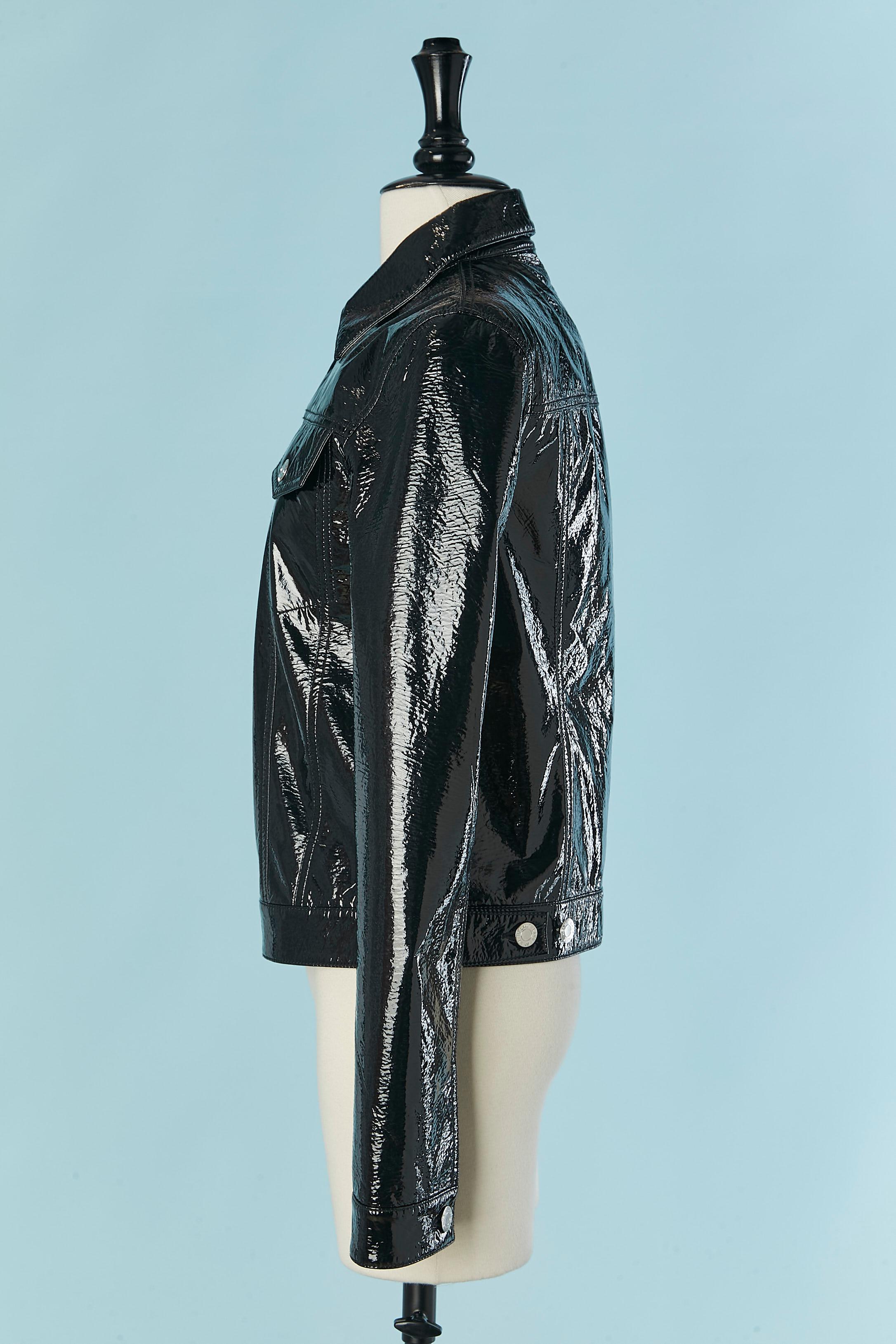 Donna Giacca monopetto in patten nero HELMUT Lang in vendita