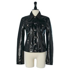 Giacca monopetto in patten nero HELMUT Lang