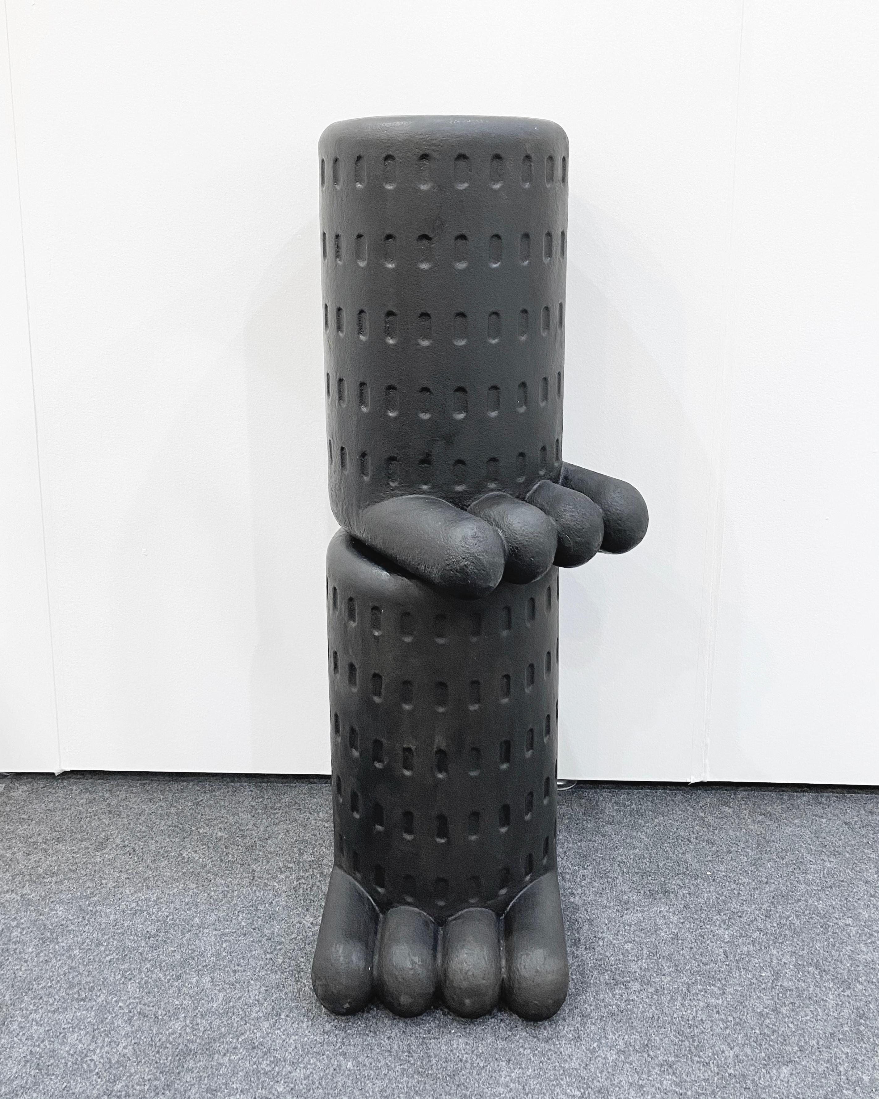 Modern Black Paw Stool Duo by Hakmin Lee