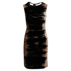 Black & Peach Prada Velvet Sleeveless Dress Size IT 42
