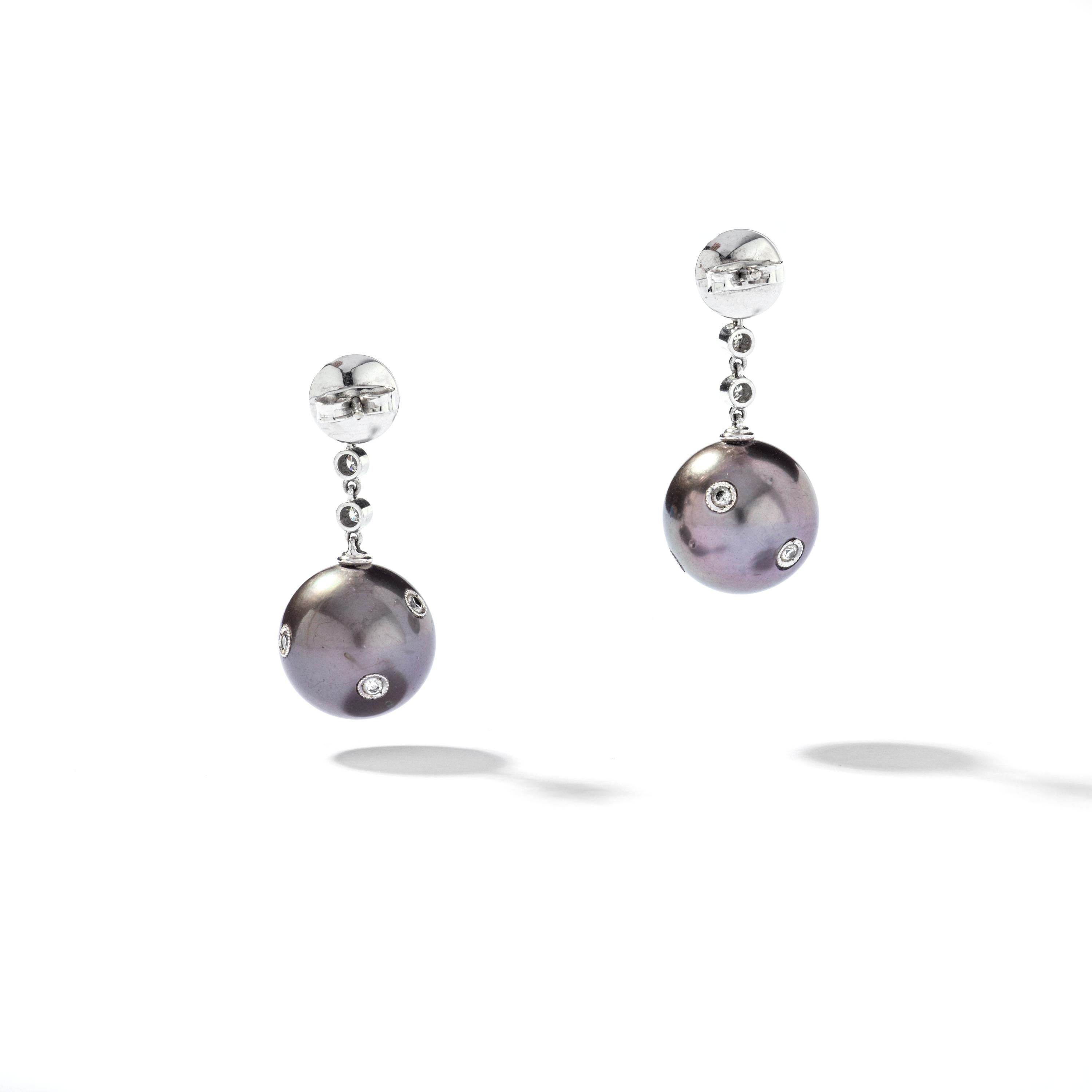 small black pearl earrings