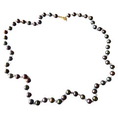 Black Pearl Labradorite Mid-Length Necklace with Gold Filled Clasp J Dauphin