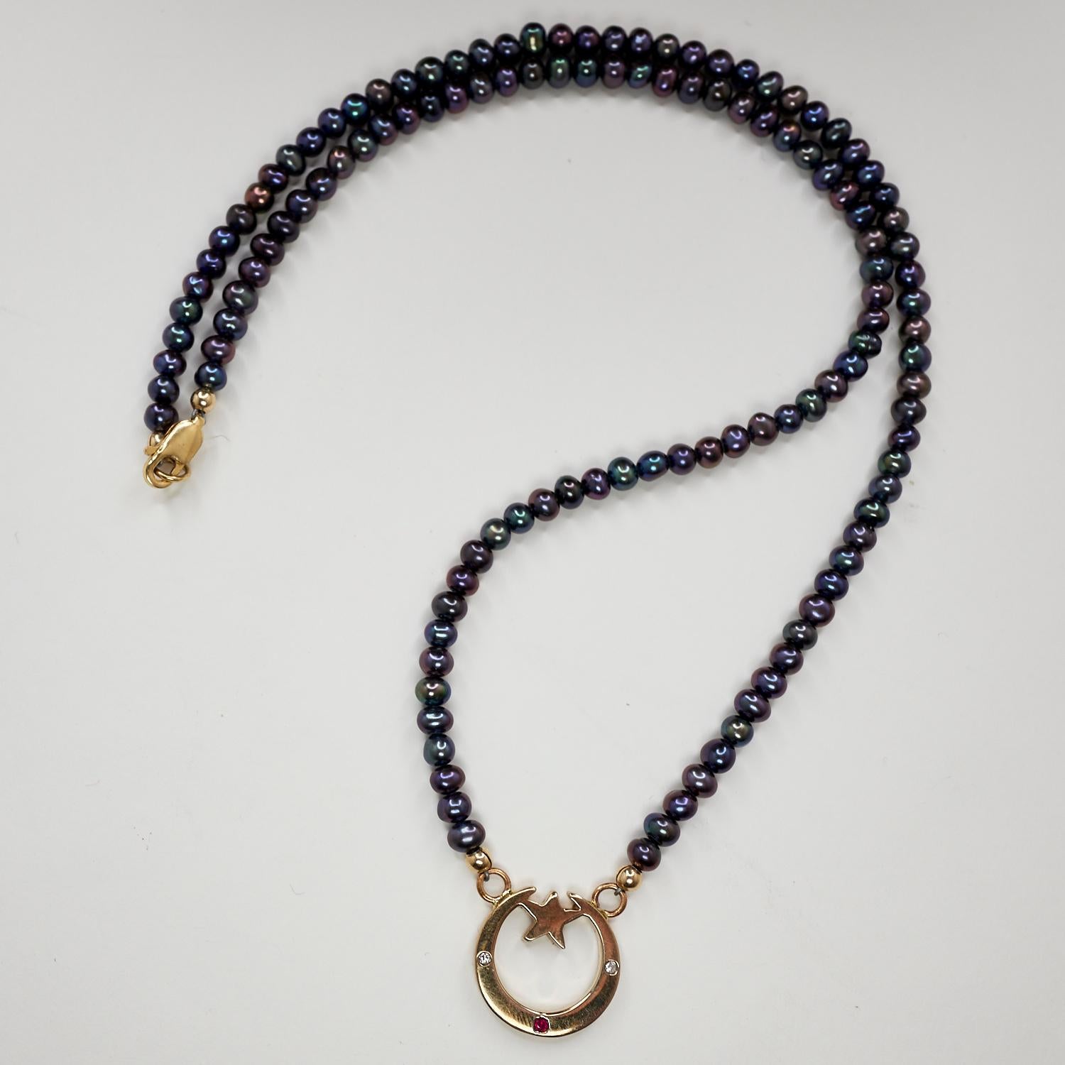 moon bead necklace