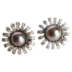 Black Pearl Clip-on Earrings