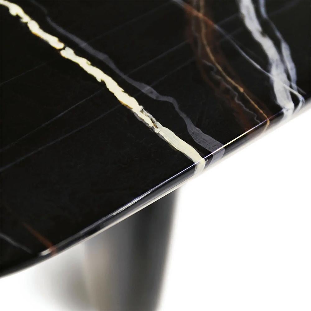Black Pebble Console Table For Sale 1