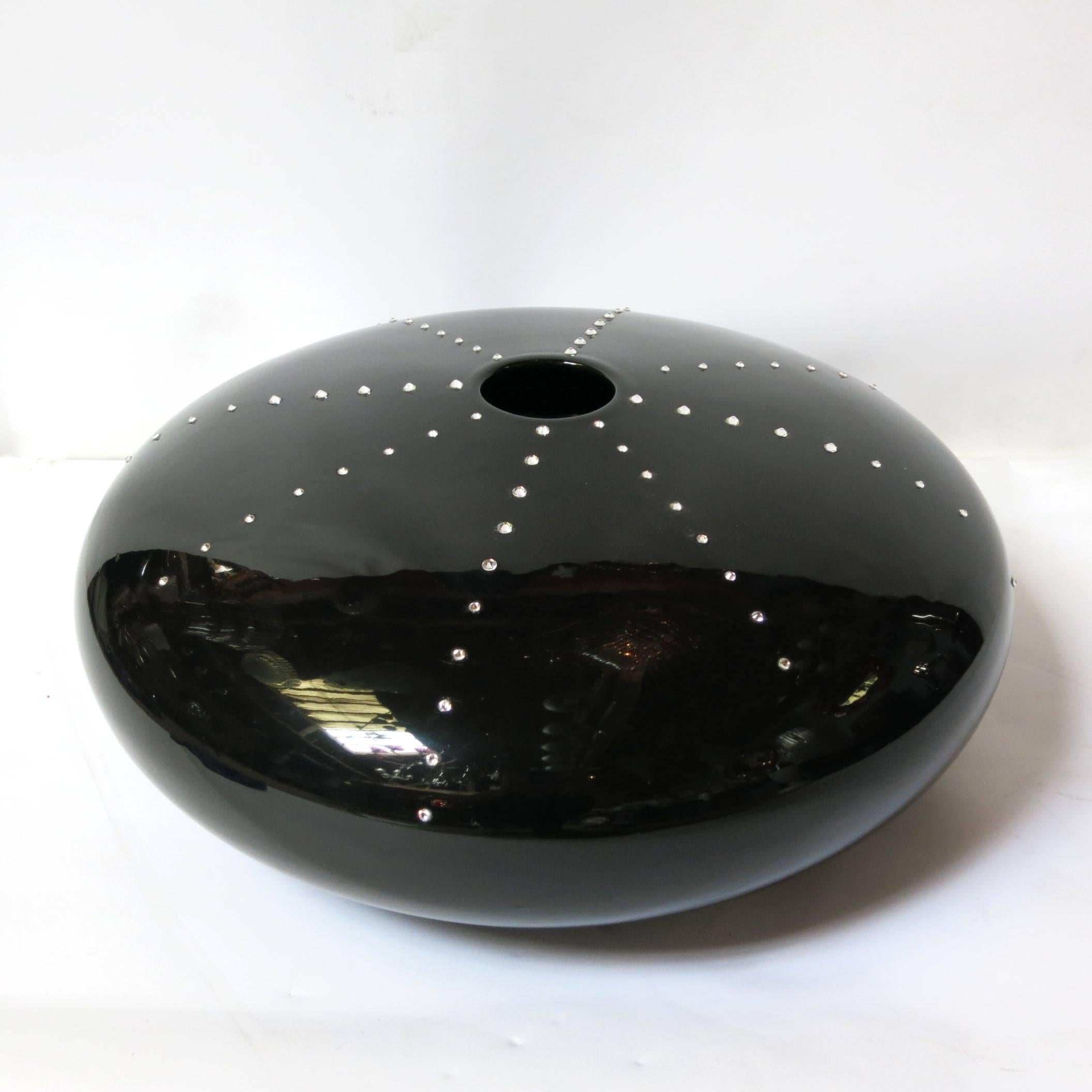 Modern Black Pebble Vase by Fabio Ltd FINAL CLEARANCE SALE