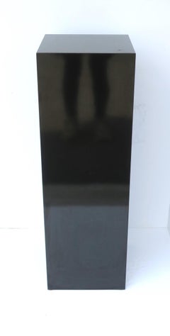Black Pedestal Column in the Modern Style, circa 1970s