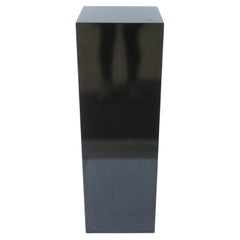 Retro Black Pedestal Column in the Modern Style, circa 1970s