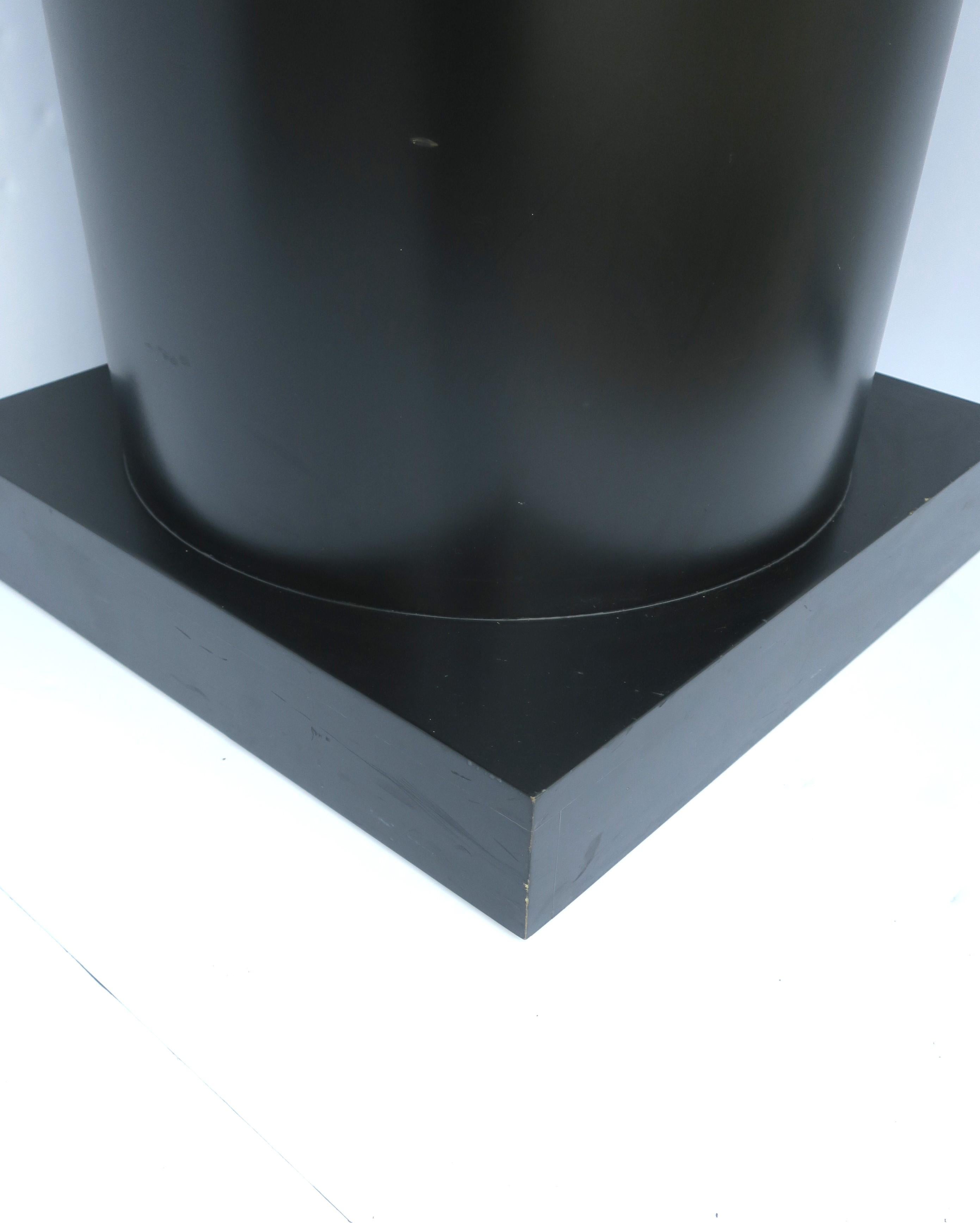 Fiberglass Black Pedestal Column Pillar Stand Modern Style Postmodern Period For Sale