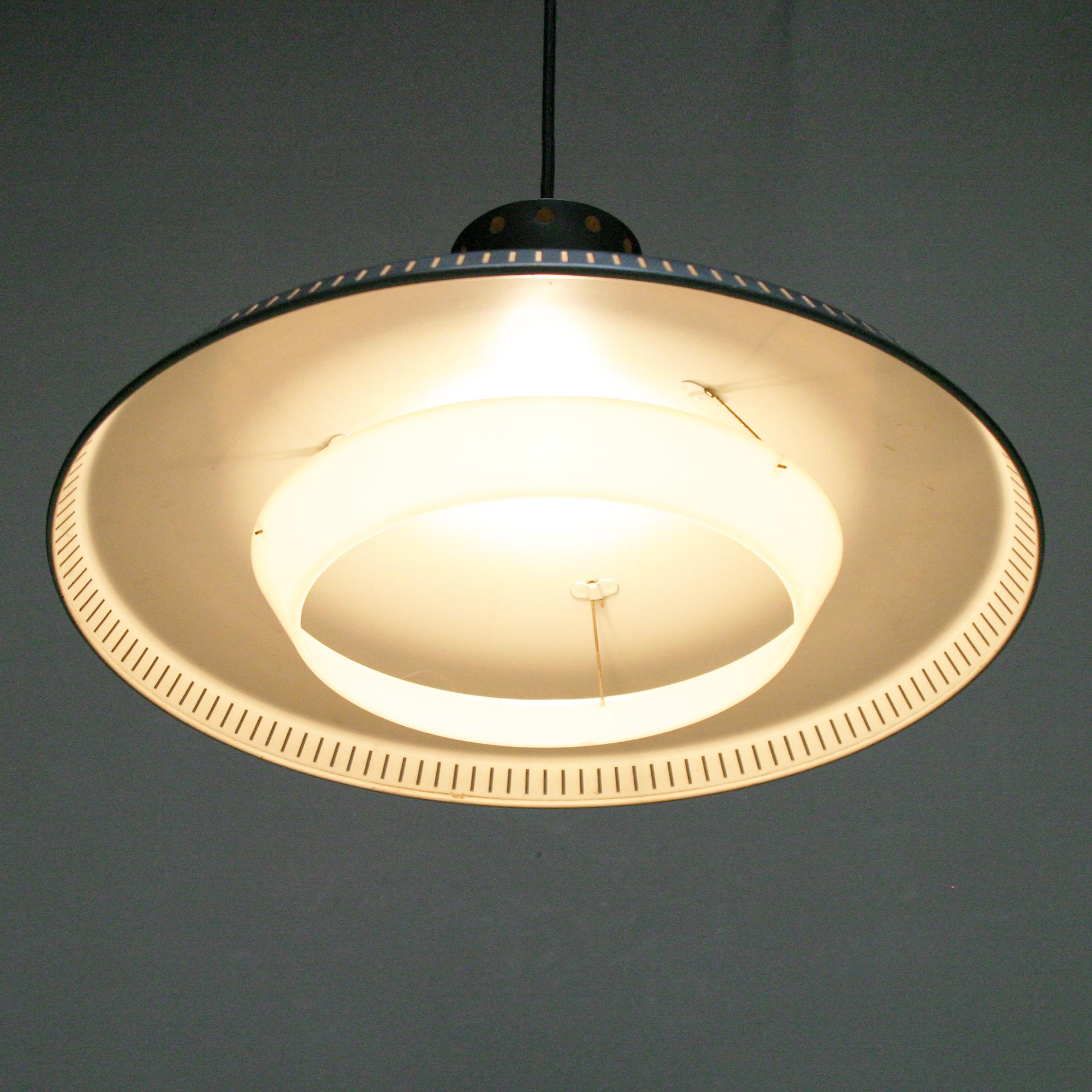 Mid-20th Century Black Pendant by Louis Kalff for Philips, Dutch 1950’s