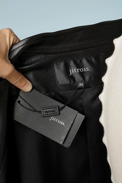 Black perfecto leather jacket Jitrois NEW with tag