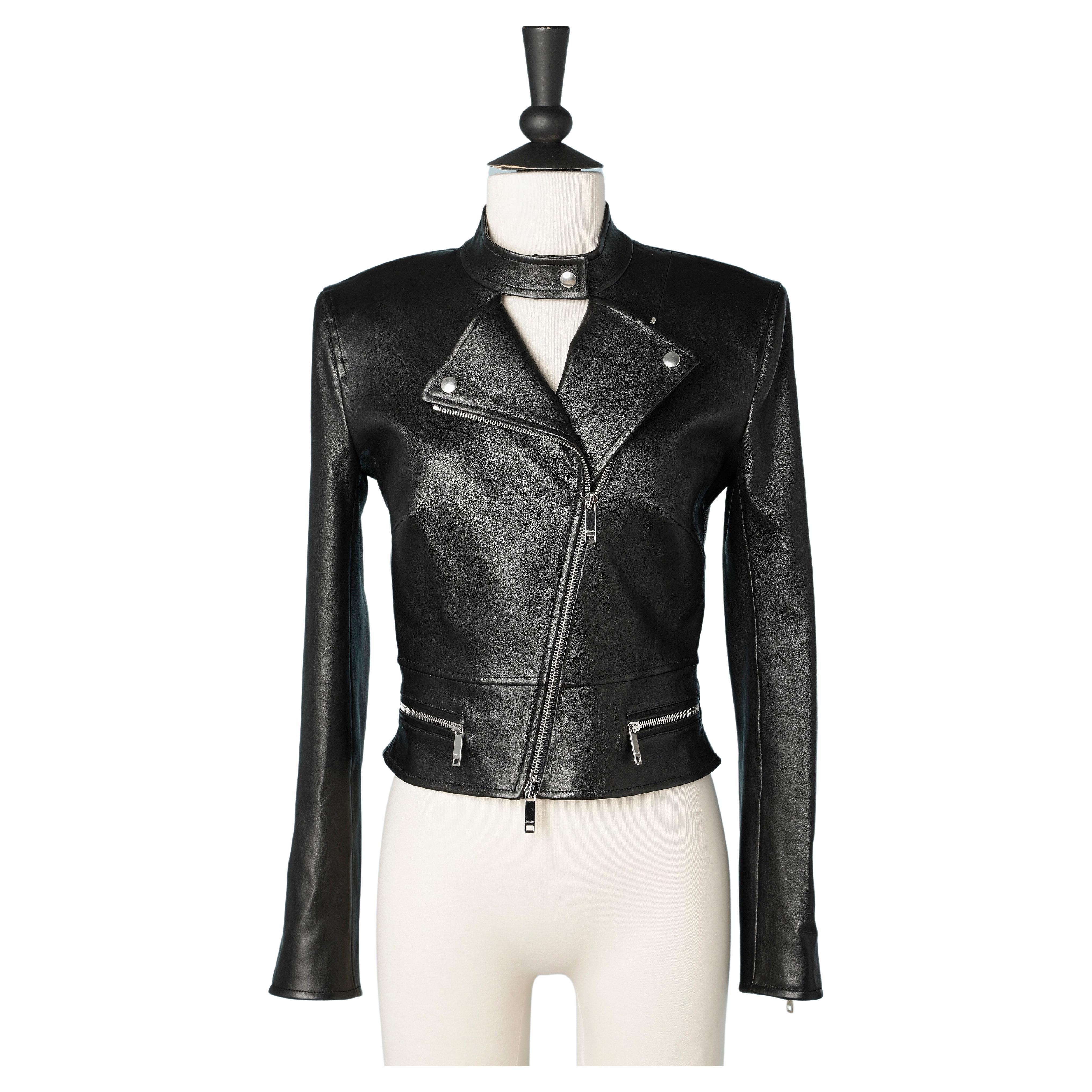 Black perfecto leather jacket Jitrois NEW with tag 