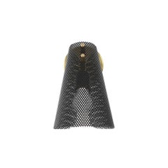 Black Perforated Scoop Sconce by Lawson-Fenning