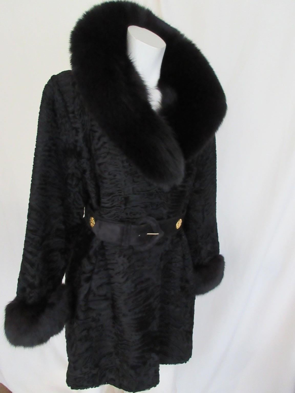 Cappotto di pelliccia di volpe nera persiana in vendita 5