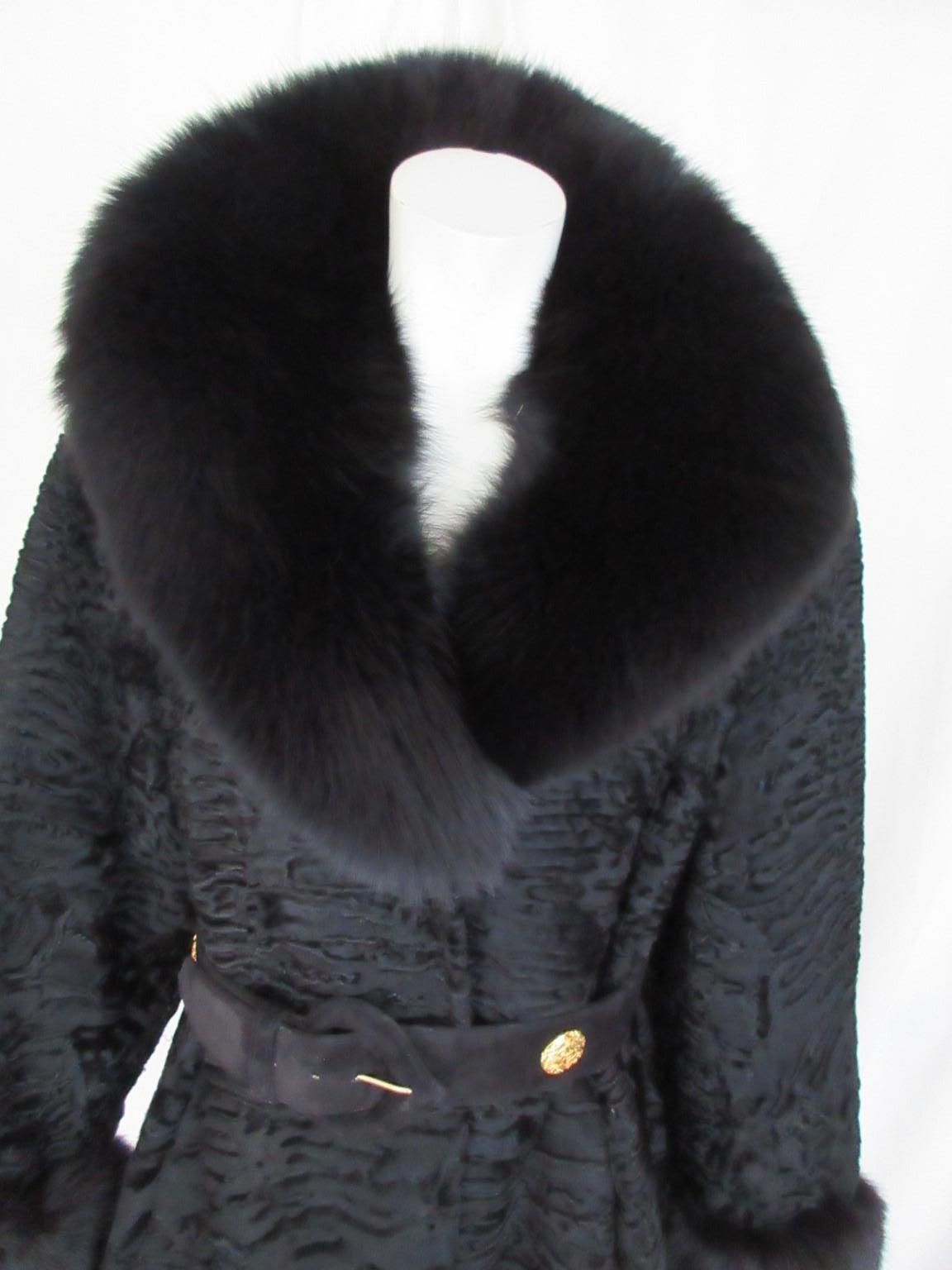 Cappotto di pelliccia di volpe nera persiana in vendita 4