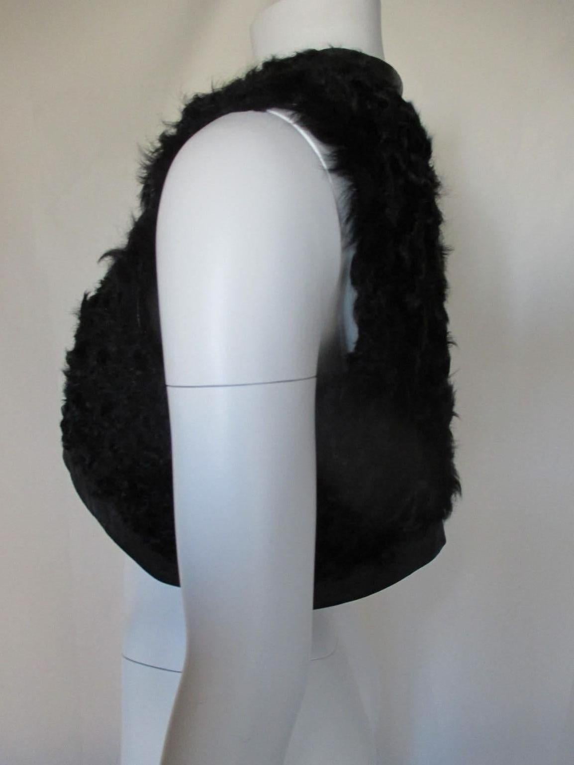 black fluffy shrug