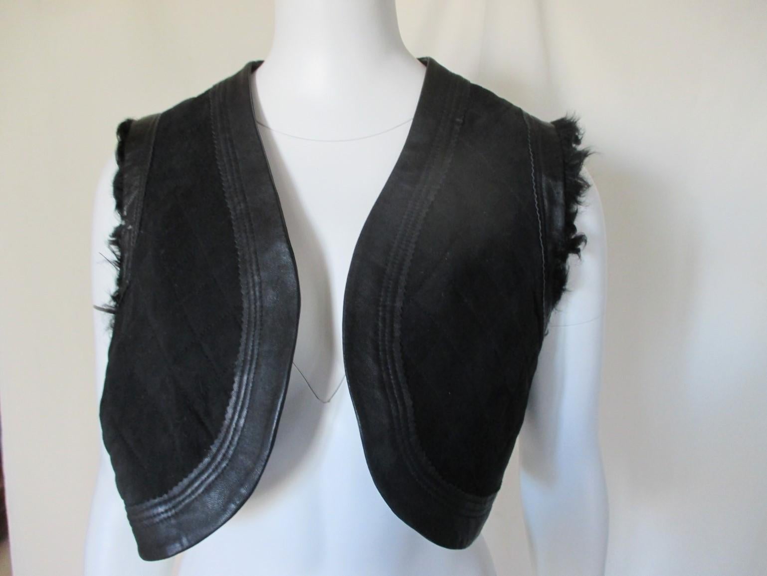 black fluffy bolero