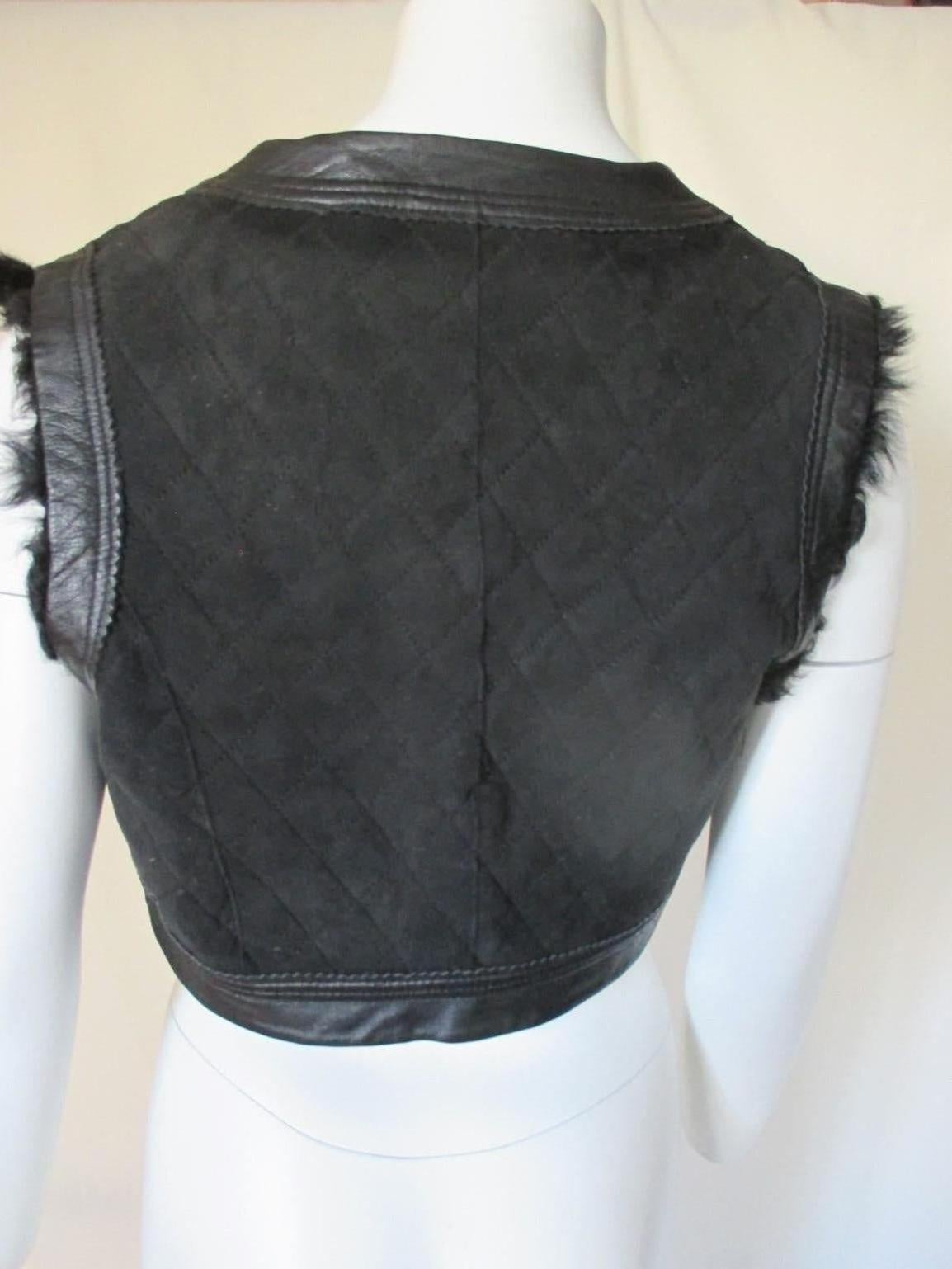 Women's or Men's Black Persian Lamb Fur Bolero For Sale