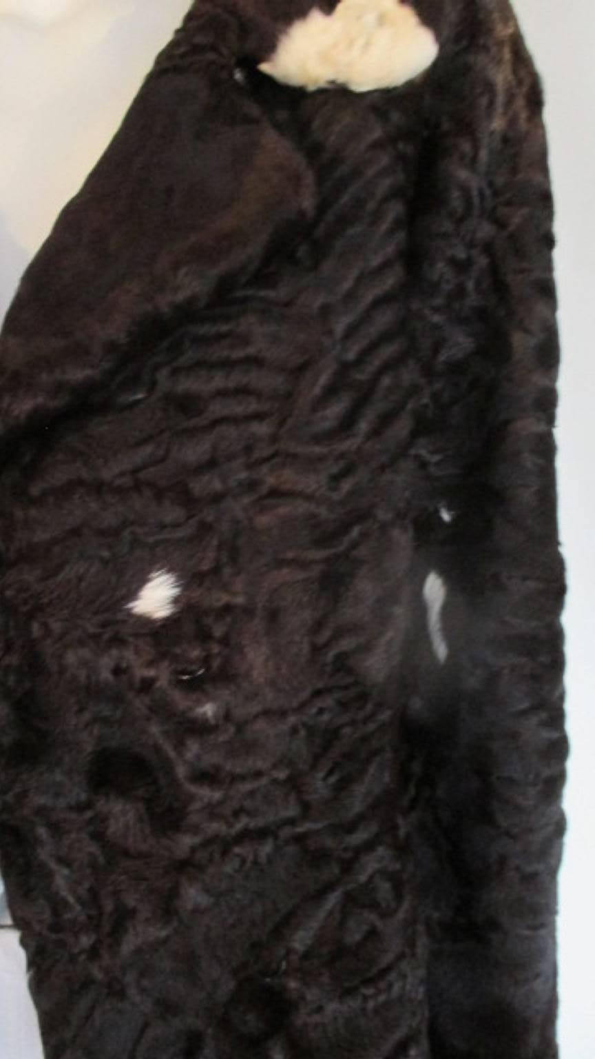 Schwarze Jacke aus persischem Lammfell im Zustand „Gut“ im Angebot in Amsterdam, NL
