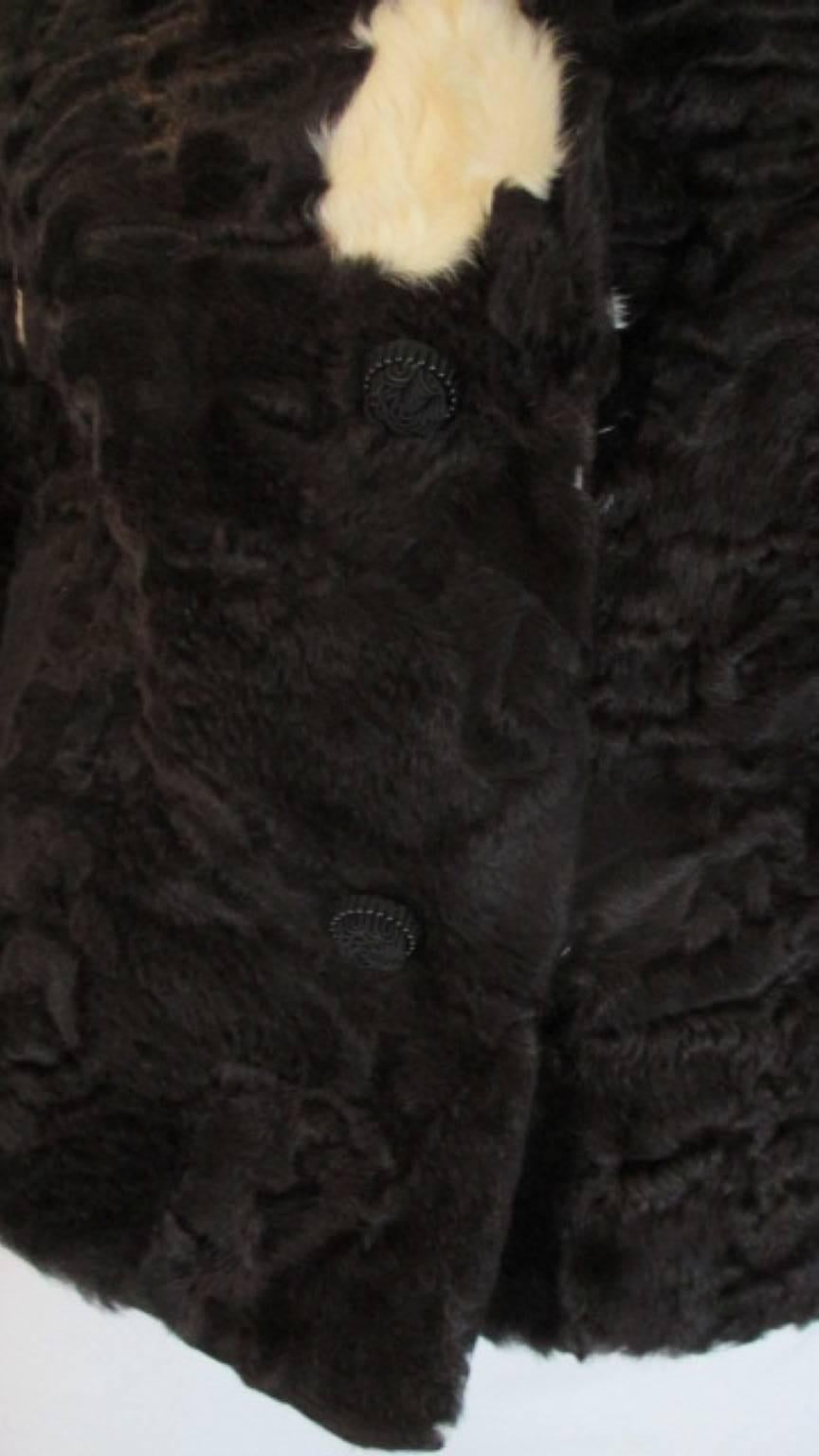 Black Persian Lamb Fur Jacket In Good Condition For Sale In Amsterdam, NL