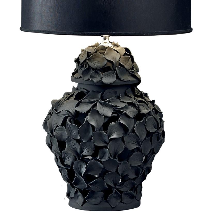Italian Black Petals Lamp