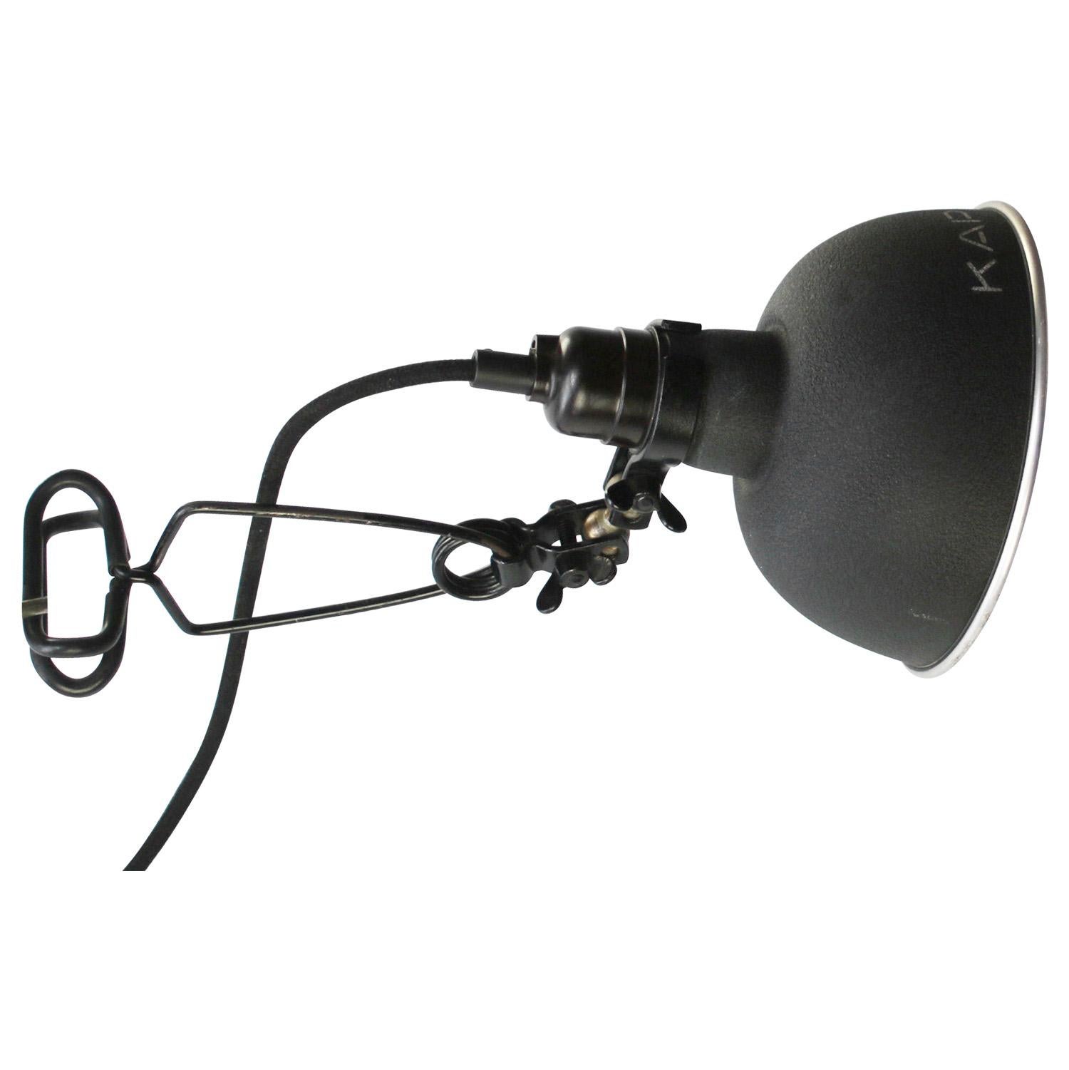 Belgian Black Photography, Studio Clamp Wall Lamp by KAP For Sale