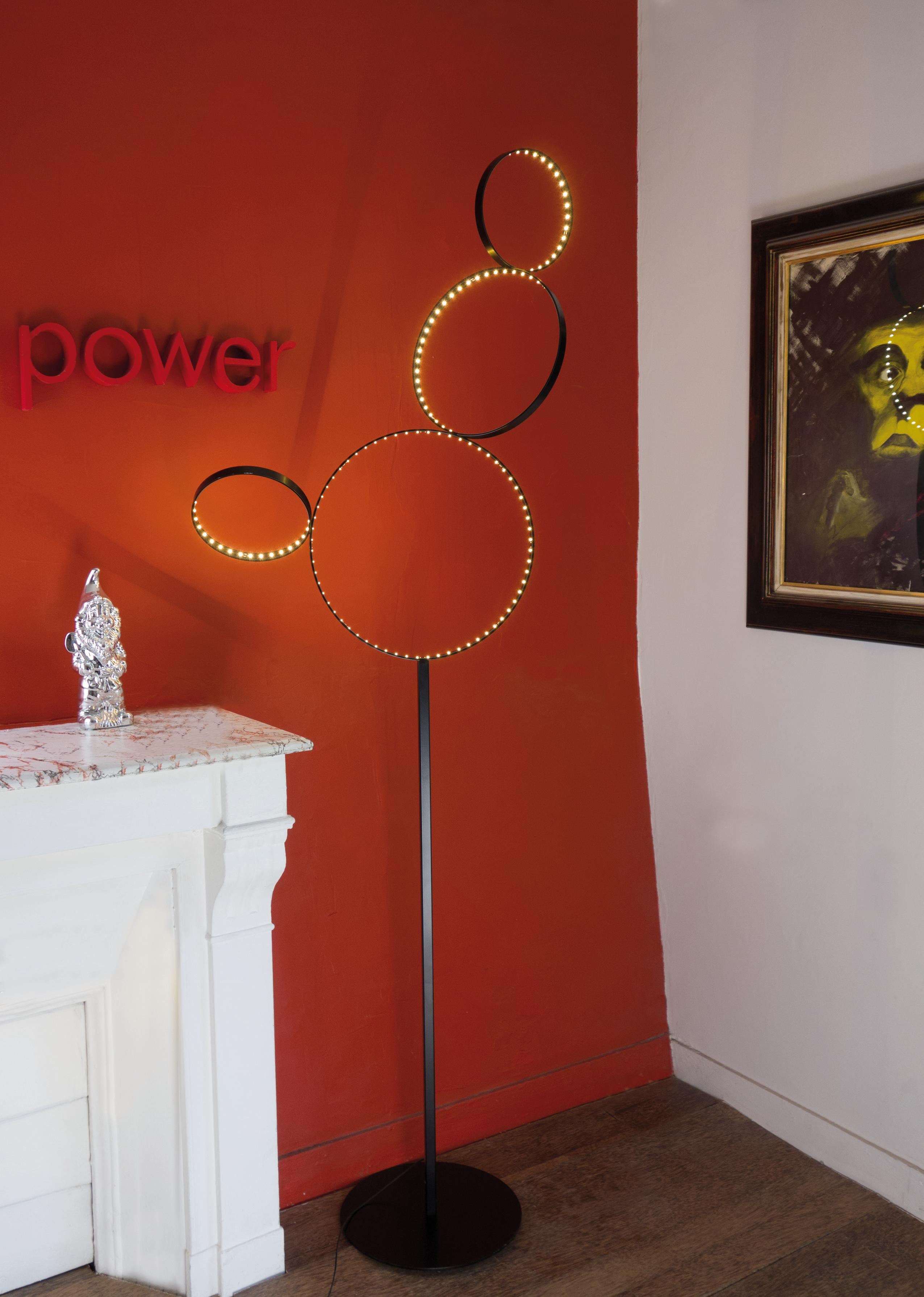 Post-Modern Black Pico 5 Floor Lamp by Le Deun Luminaires For Sale