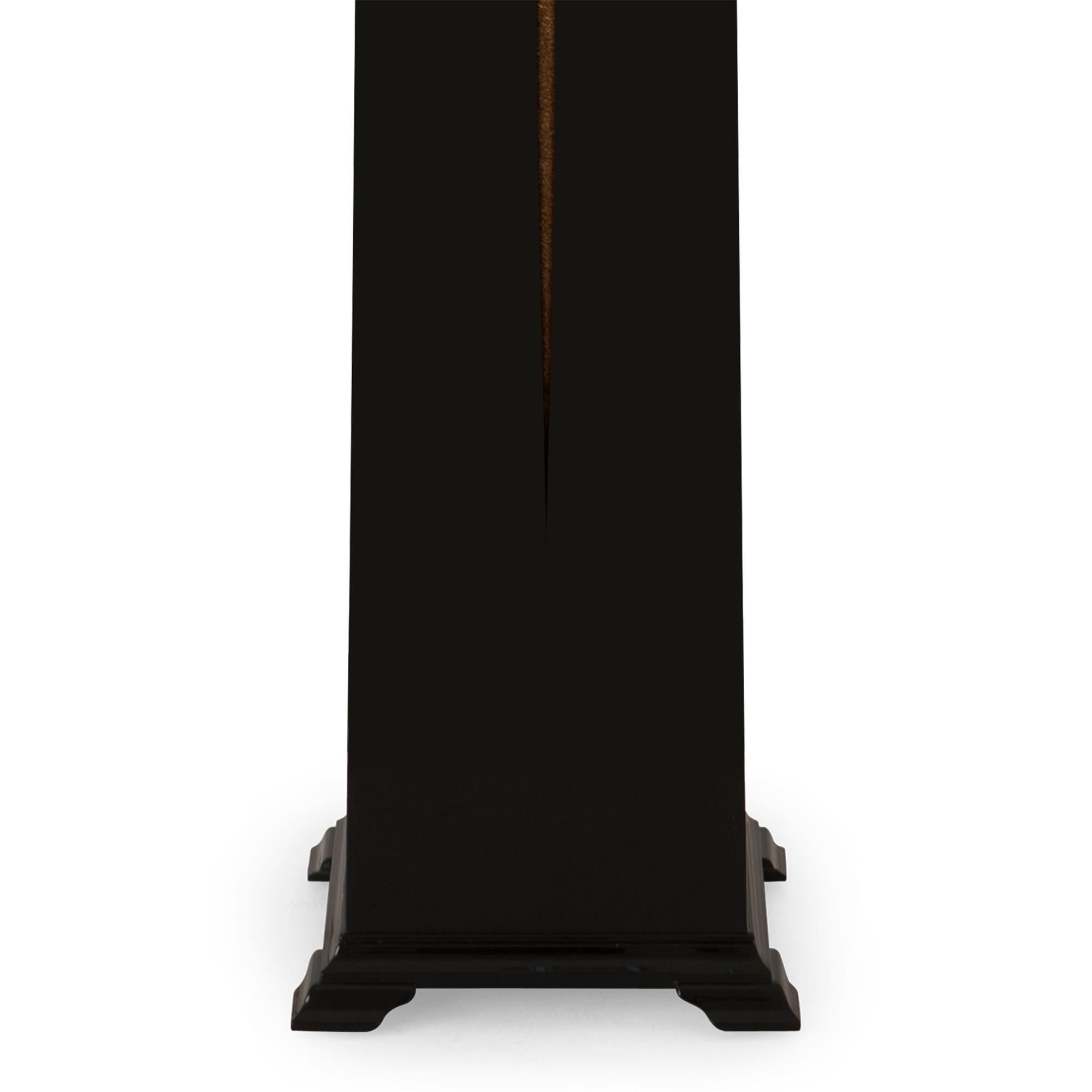 English Black Pillar Column or Pedestal For Sale