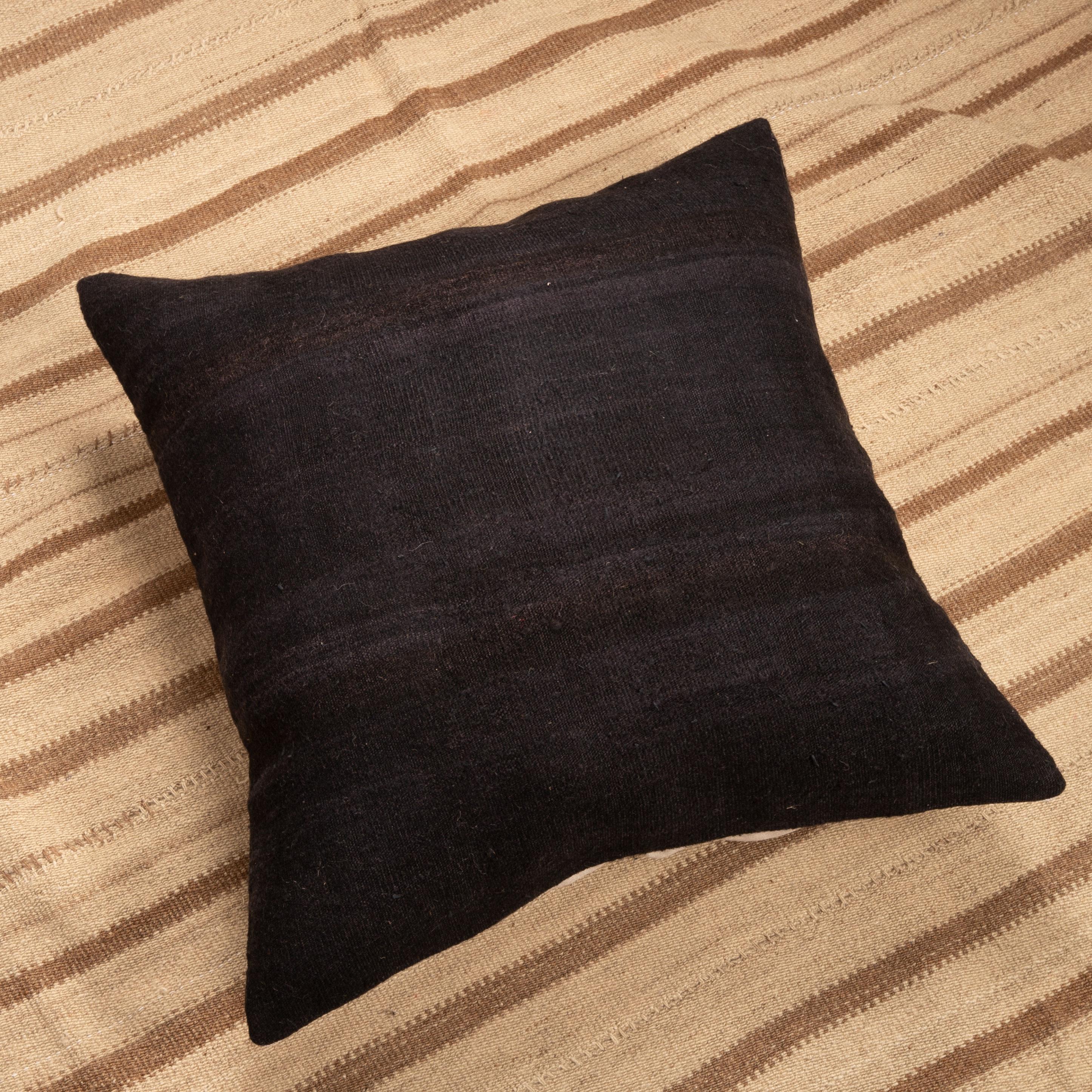 Black Pillow Covers Made from a Mid 20th C. Turkısh Kilim 1