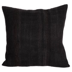 Black Pillow Covers Made from a Mid 20th C. Turkısh Kilim