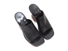 Black & Pink Stella McCartney Shroom Vegan Leather Sandals Size 39.5