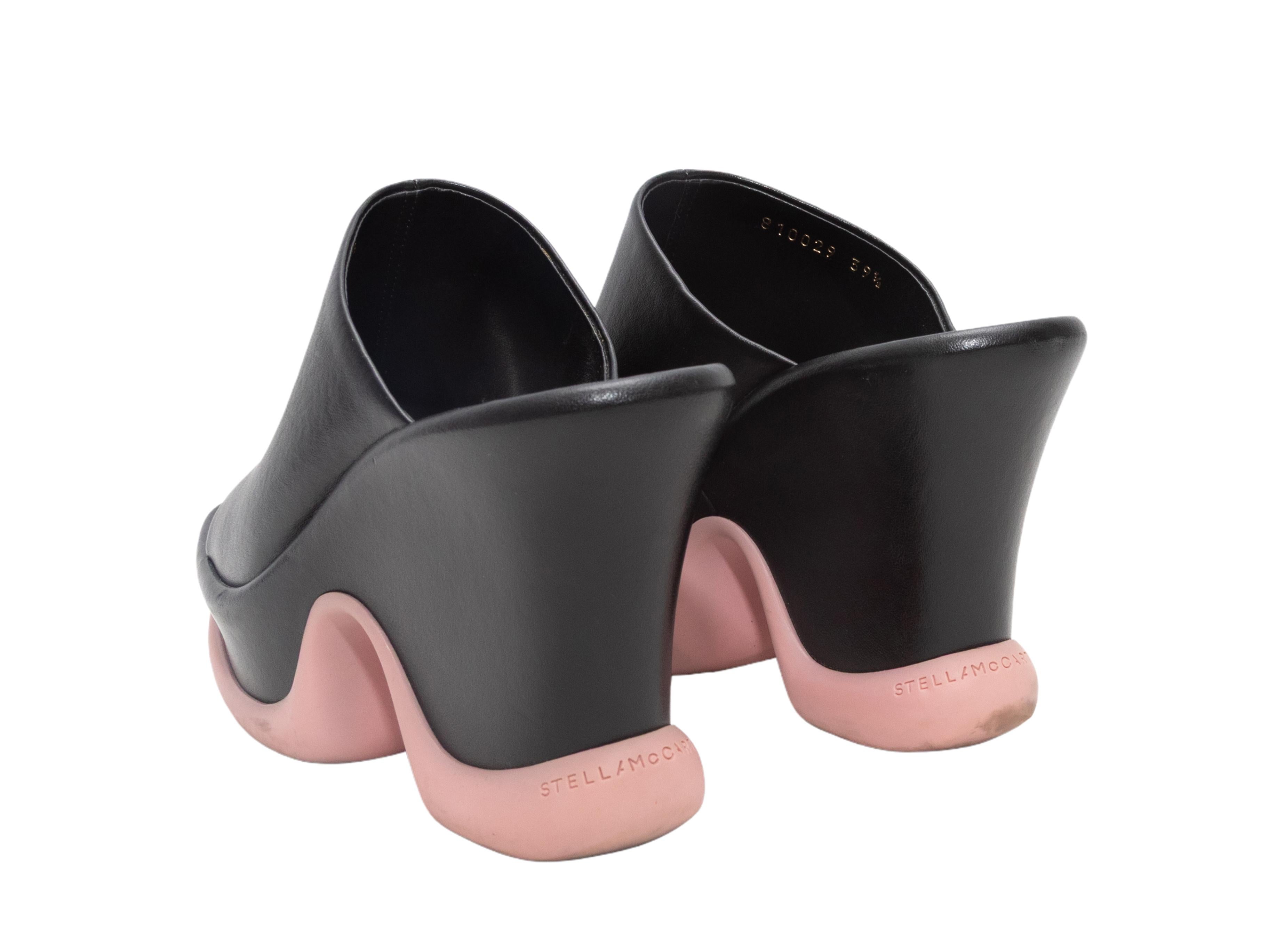 Schwarz & Rosa Stella McCartney Pilz Vegan Leder Sandalen Größe 39.5 Damen im Angebot