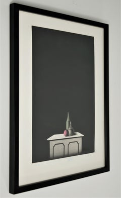 Black, Pink & White Signed No'd Mario Avanti Mezzotint 2/11, Le Dessus de Marbre