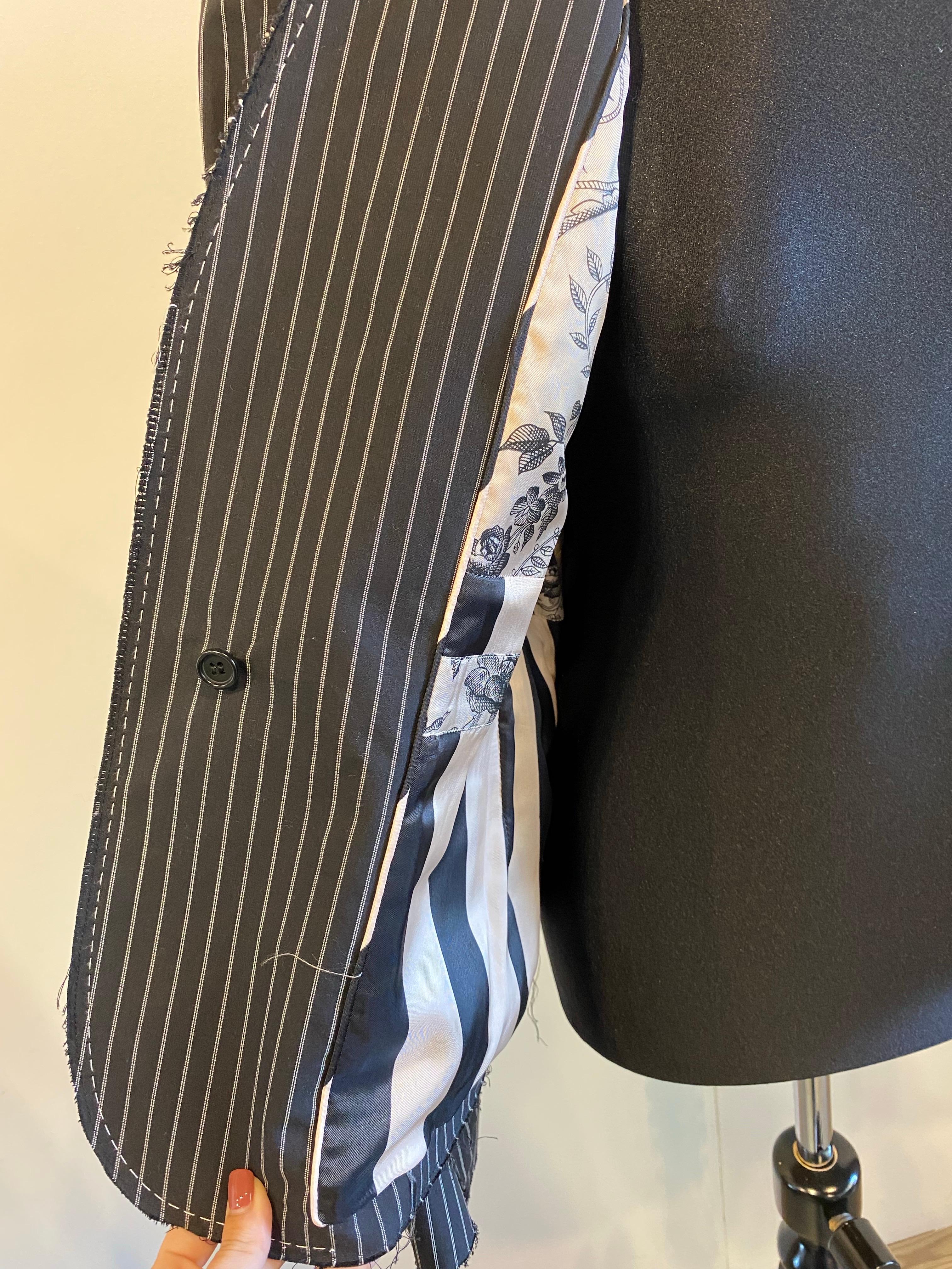 Black pinstripe Paul Smith tuxedo jacket 6