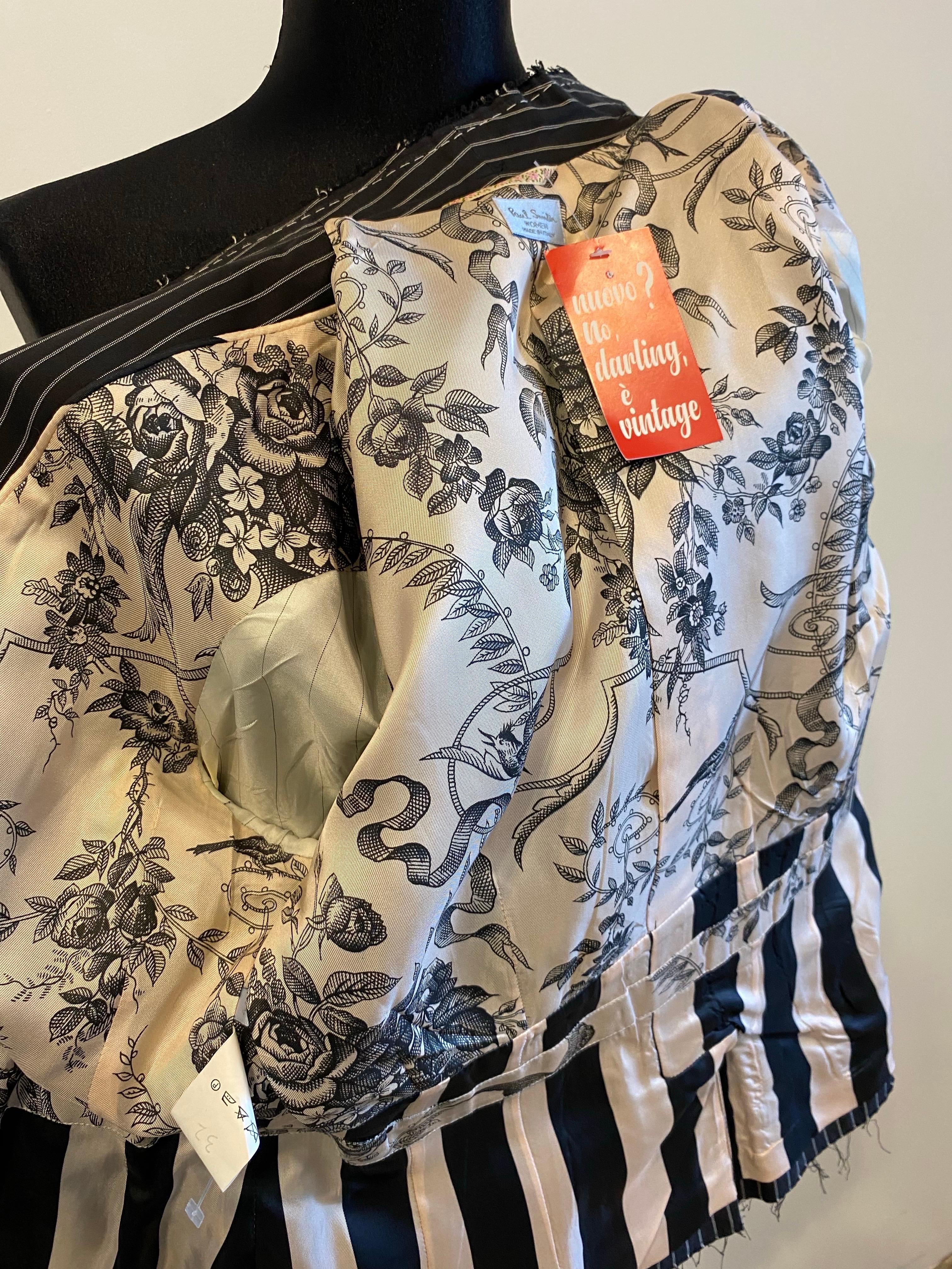 Black pinstripe Paul Smith tuxedo jacket 7