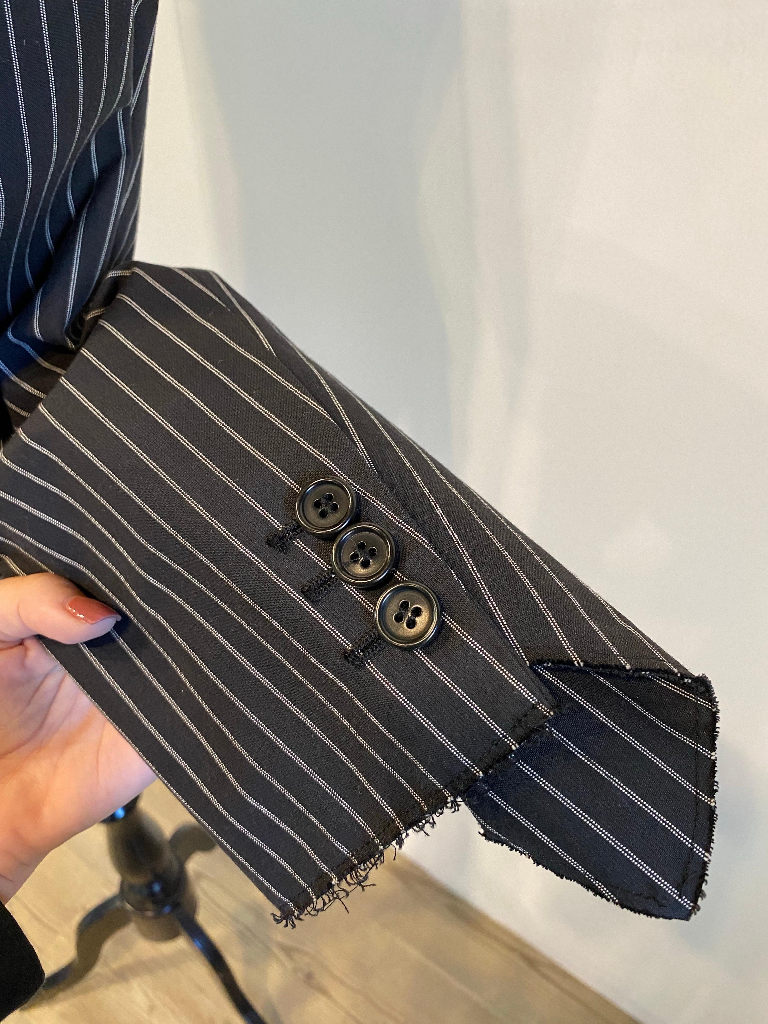 Black pinstripe Paul Smith tuxedo jacket In Excellent Condition In Carnate, IT