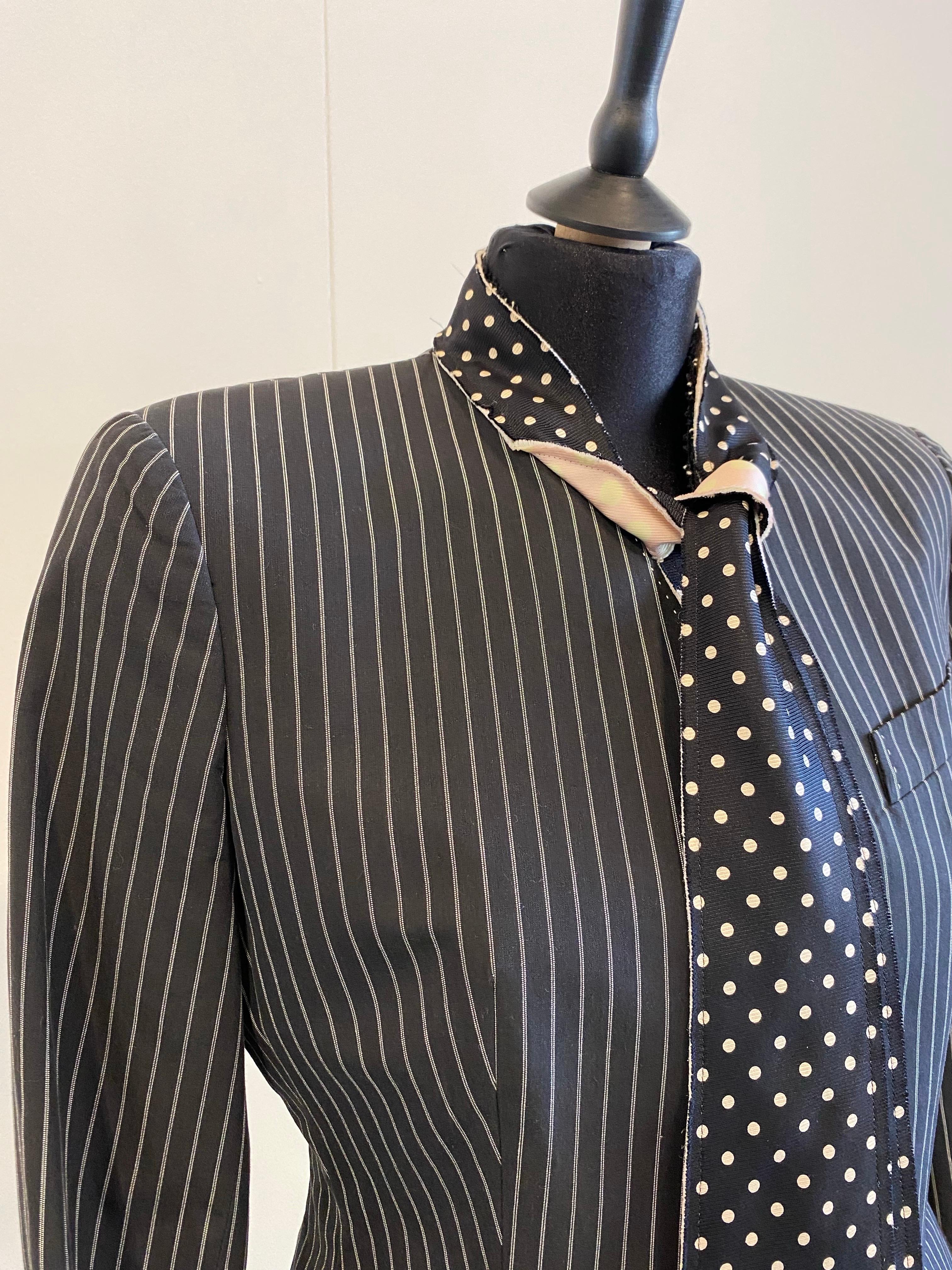 Black pinstripe Paul Smith tuxedo jacket 1