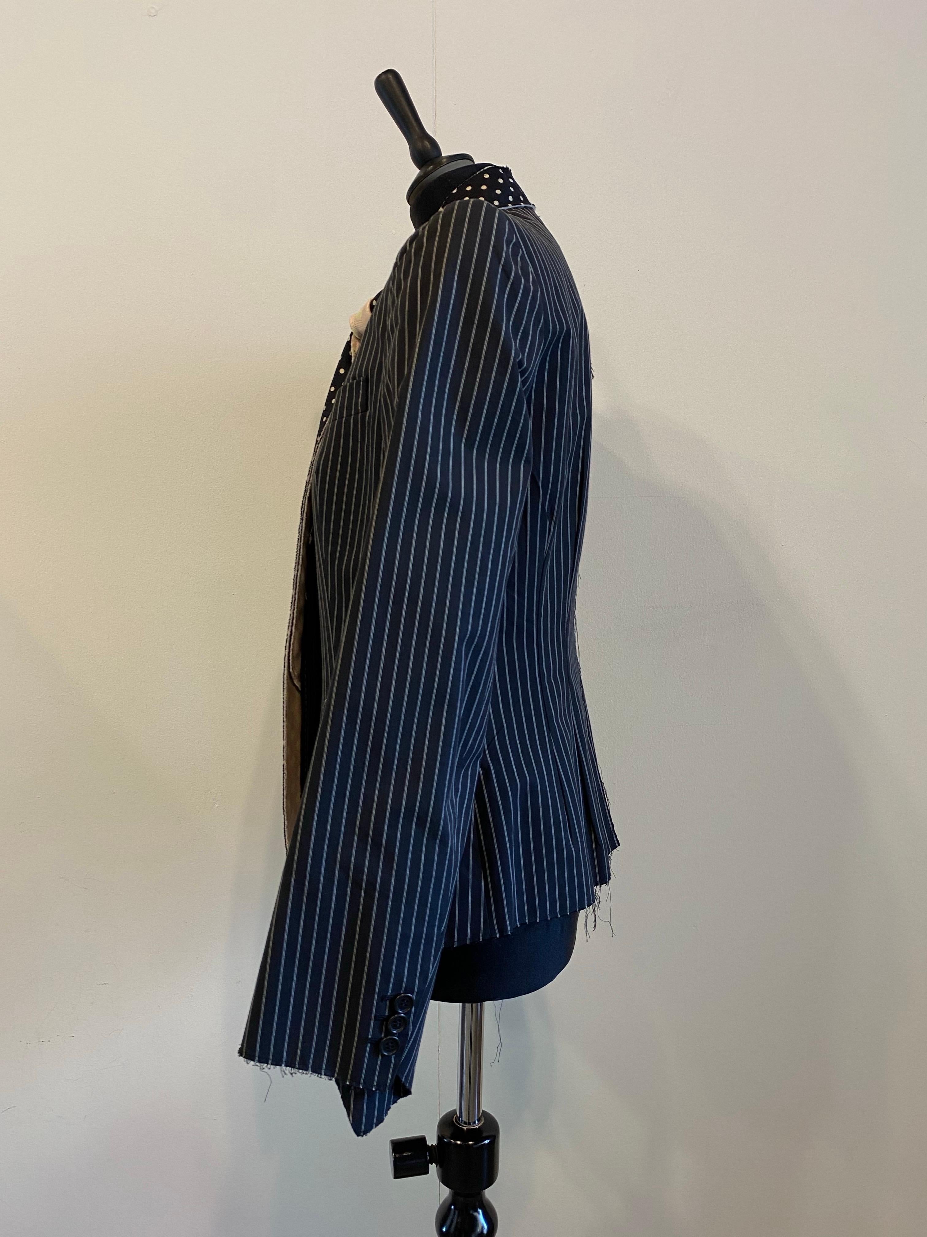 Black pinstripe Paul Smith tuxedo jacket 2