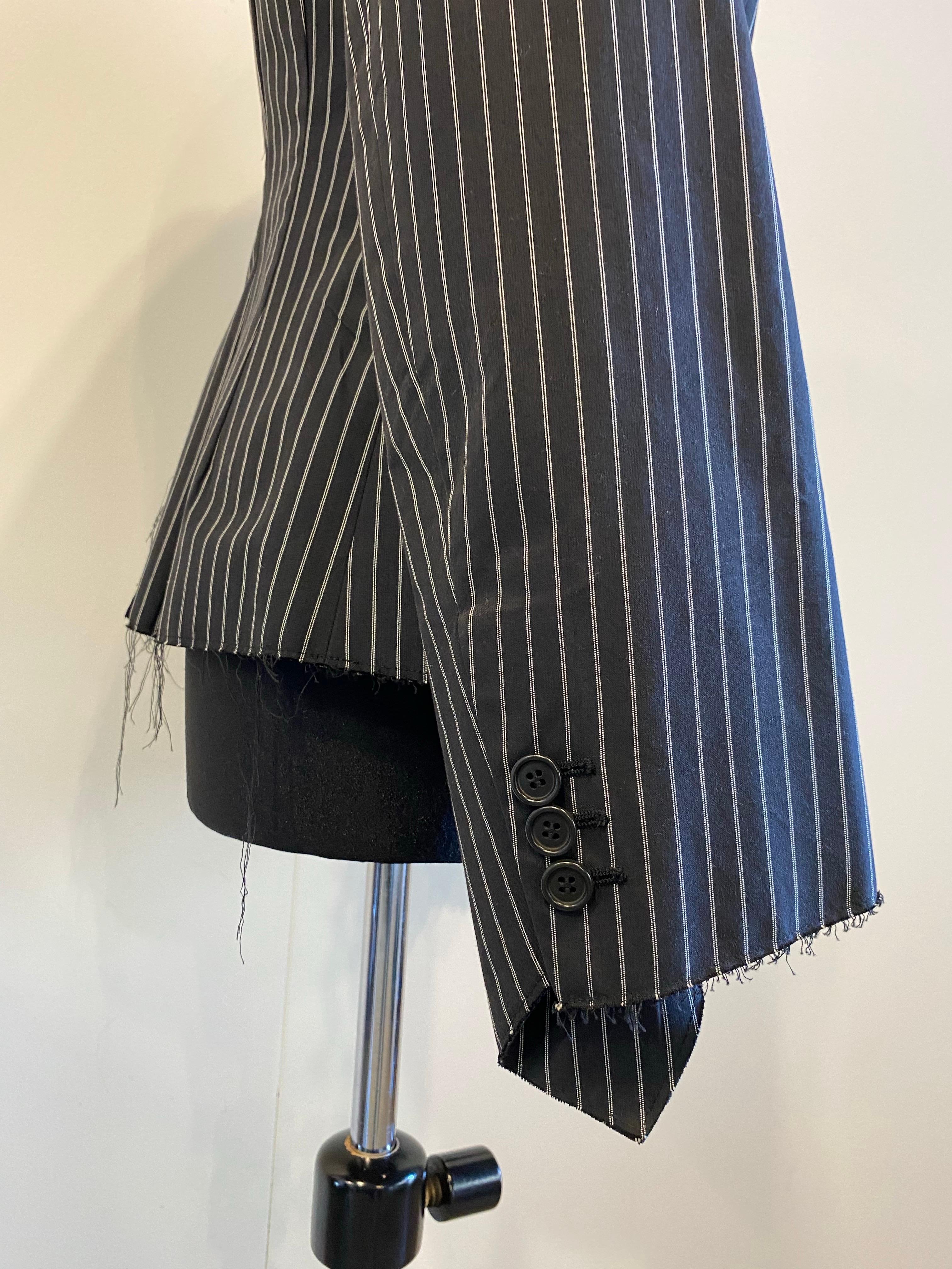 Black pinstripe Paul Smith tuxedo jacket 4