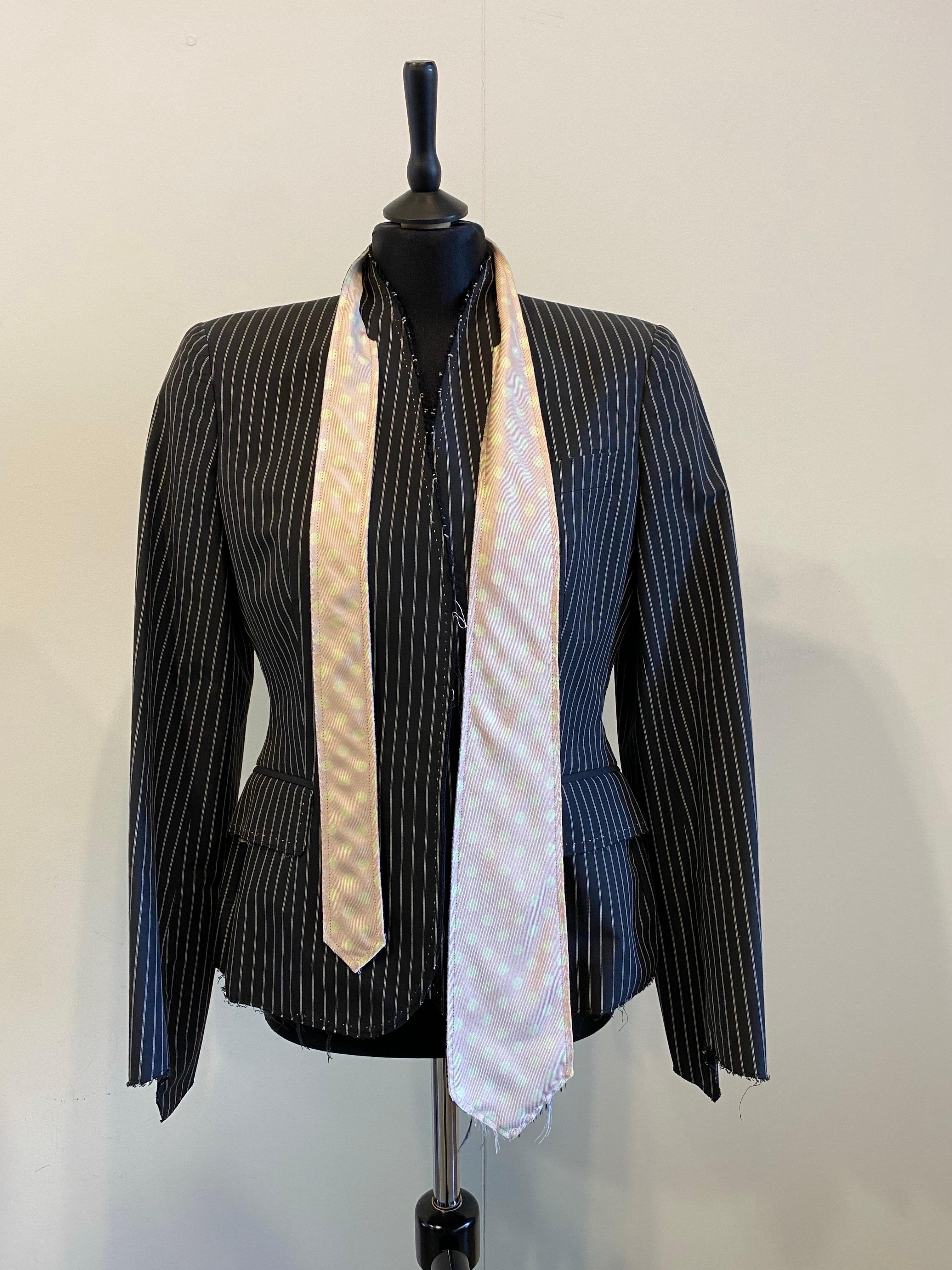 Black pinstripe Paul Smith tuxedo jacket 5