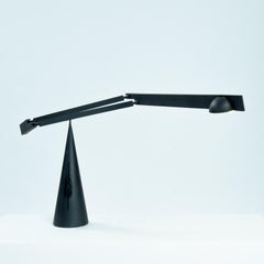 Lampada da tavolo girevole nera Model Tabla, di Marco Colombo and Marco Colombo, 1992