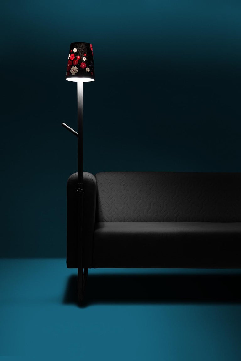 Black PK9 Sofa, Seat & Lamp Hybrid, Handmade Metal Structure by Paulo Kobylka For Sale 7