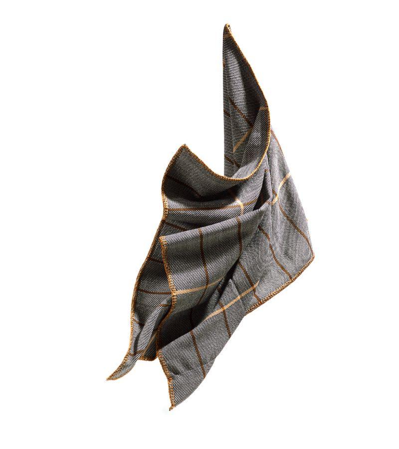 Colombian Black Plaid Manta by Sebastian Herkner For Sale