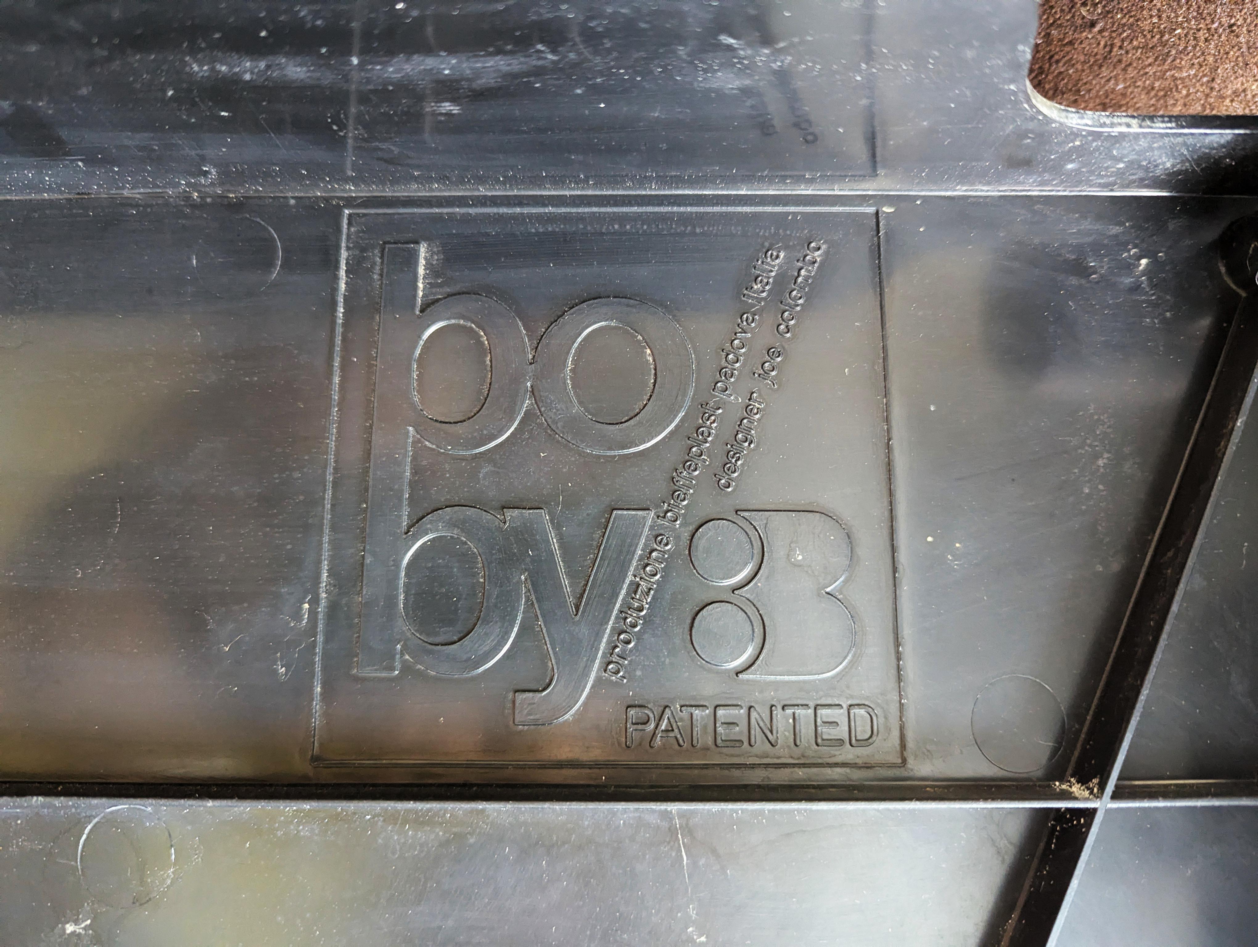 Black plastic & metal 70s Boby serving container by Joe Colombo for Bieffeplast For Sale 2