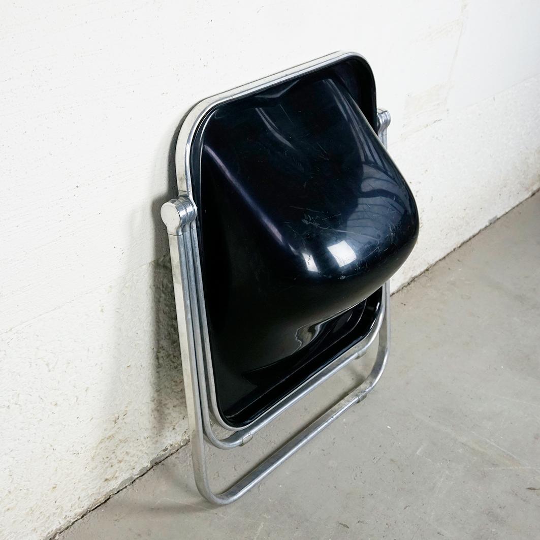 Black Plastic Plona Folding Chair by Giancarlo Piretti for Castelli Italy 8