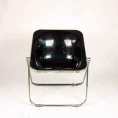 Black Plastic Plona Folding Chair by Giancarlo Piretti for Castelli Italy
