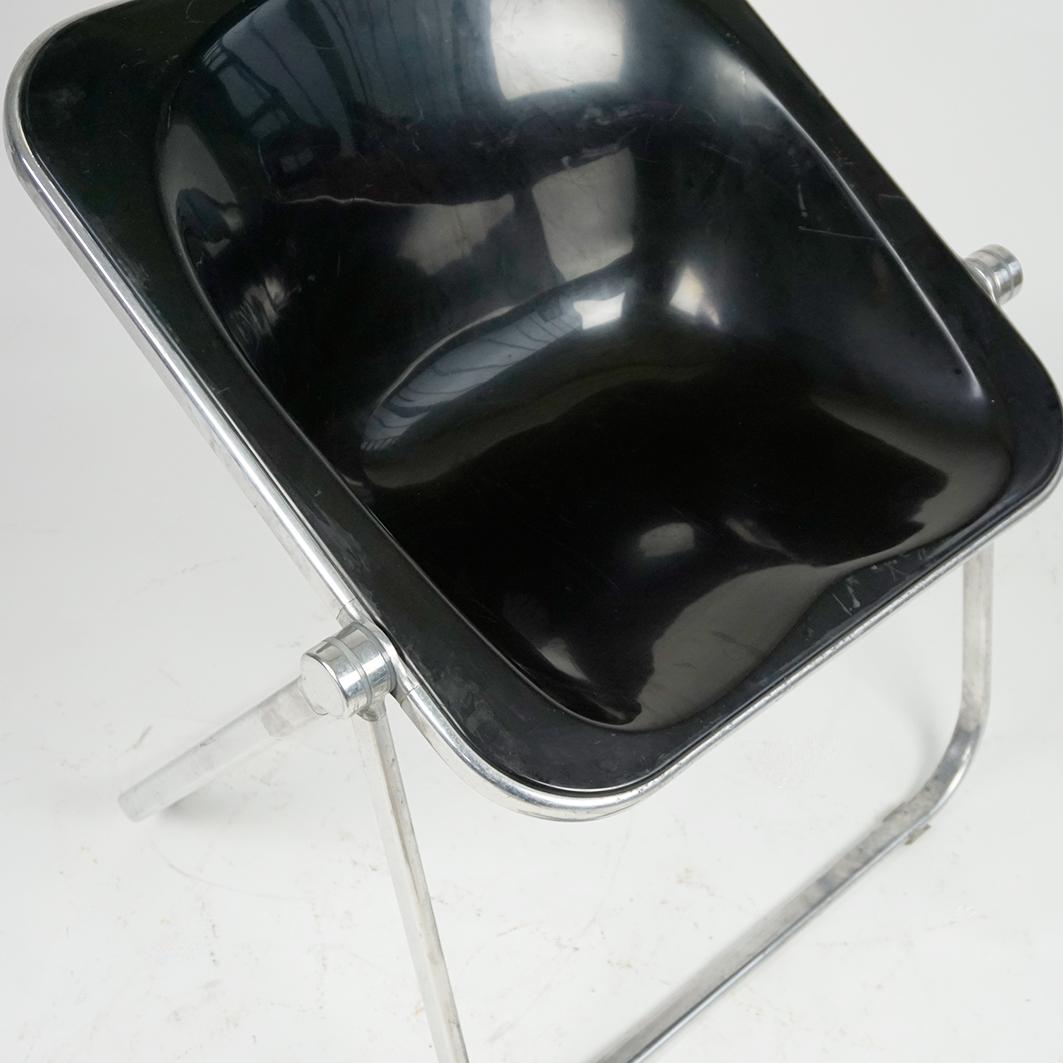 Italian Black Plastic Plona Folding Chair by Giancarlo Piretti for Castelli Italy