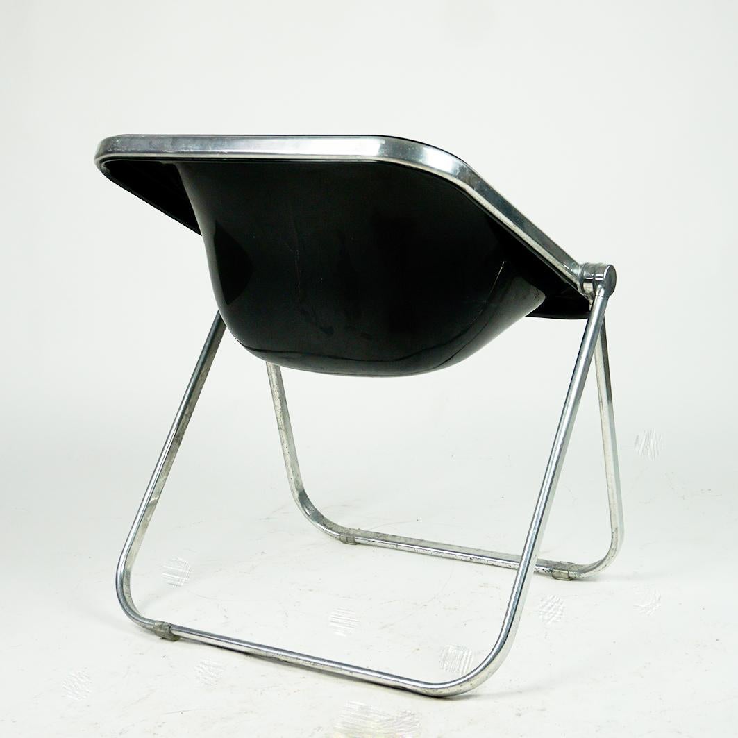 Late 20th Century Black Plastic Plona Folding Chair by Giancarlo Piretti for Castelli Italy