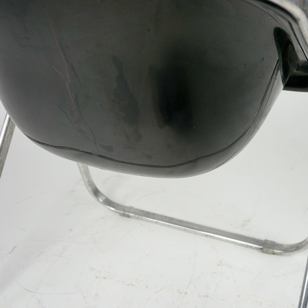 Aluminum Black Plastic Plona Folding Chair by Giancarlo Piretti for Castelli Italy